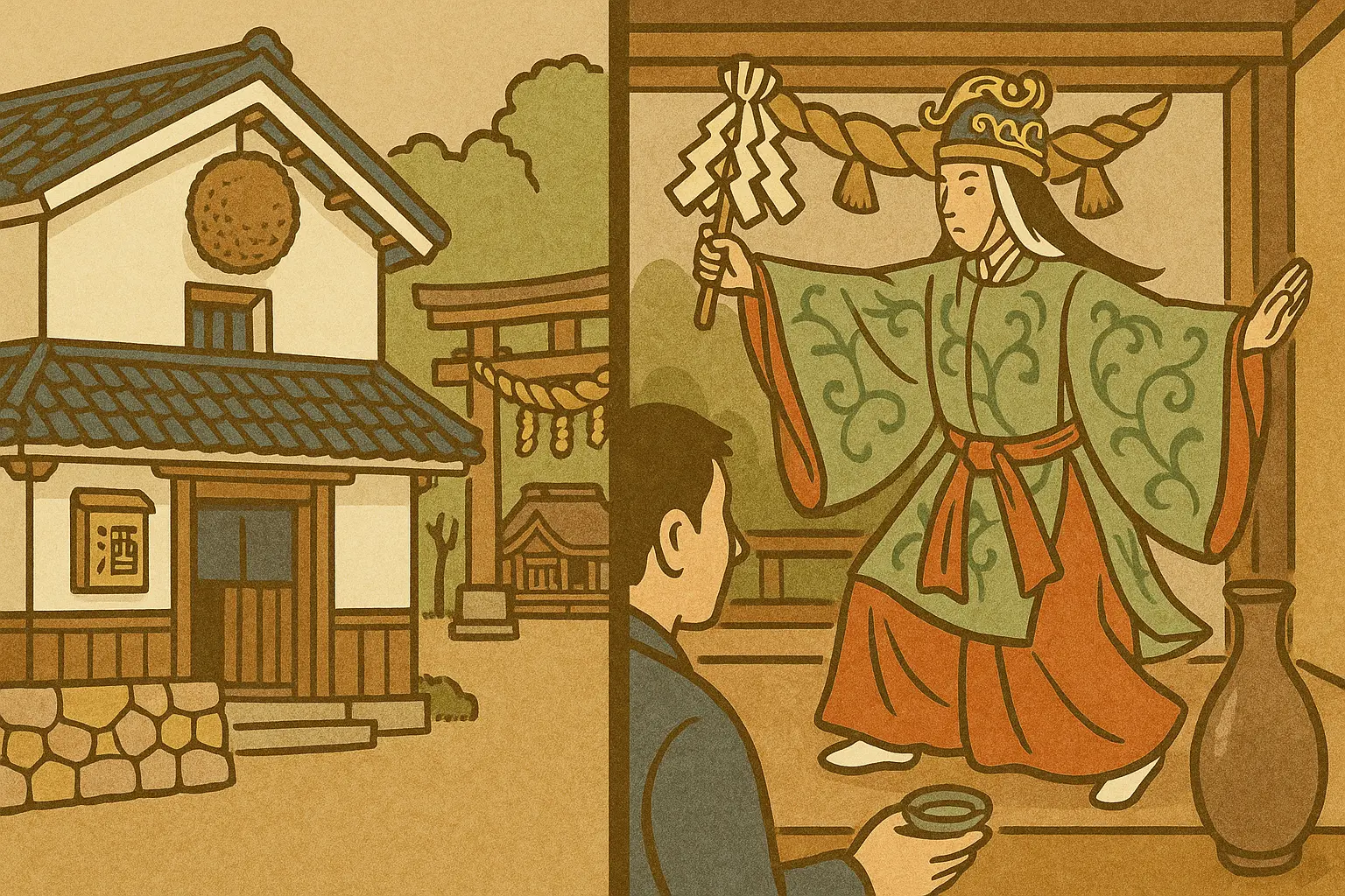 시마네현의 지주와 가구라