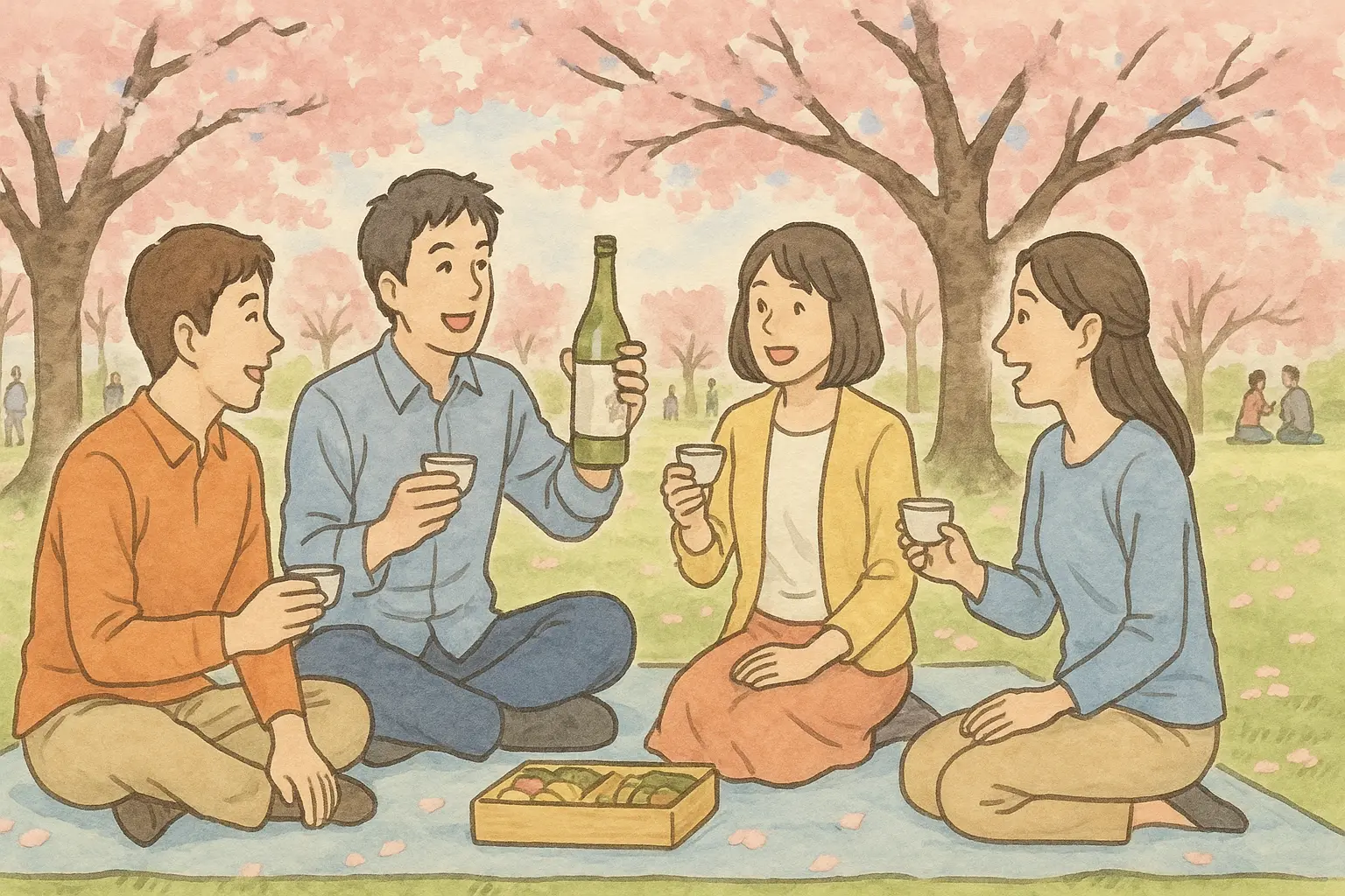 벚꽃과 하나미 술