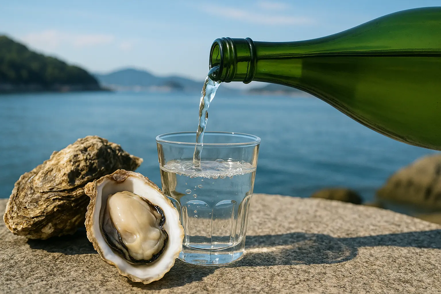 Oysters and kimoto junmai sake