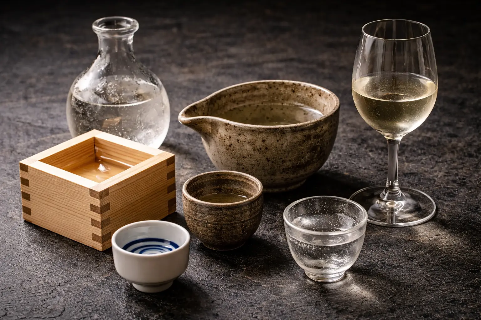 Various sake vessels